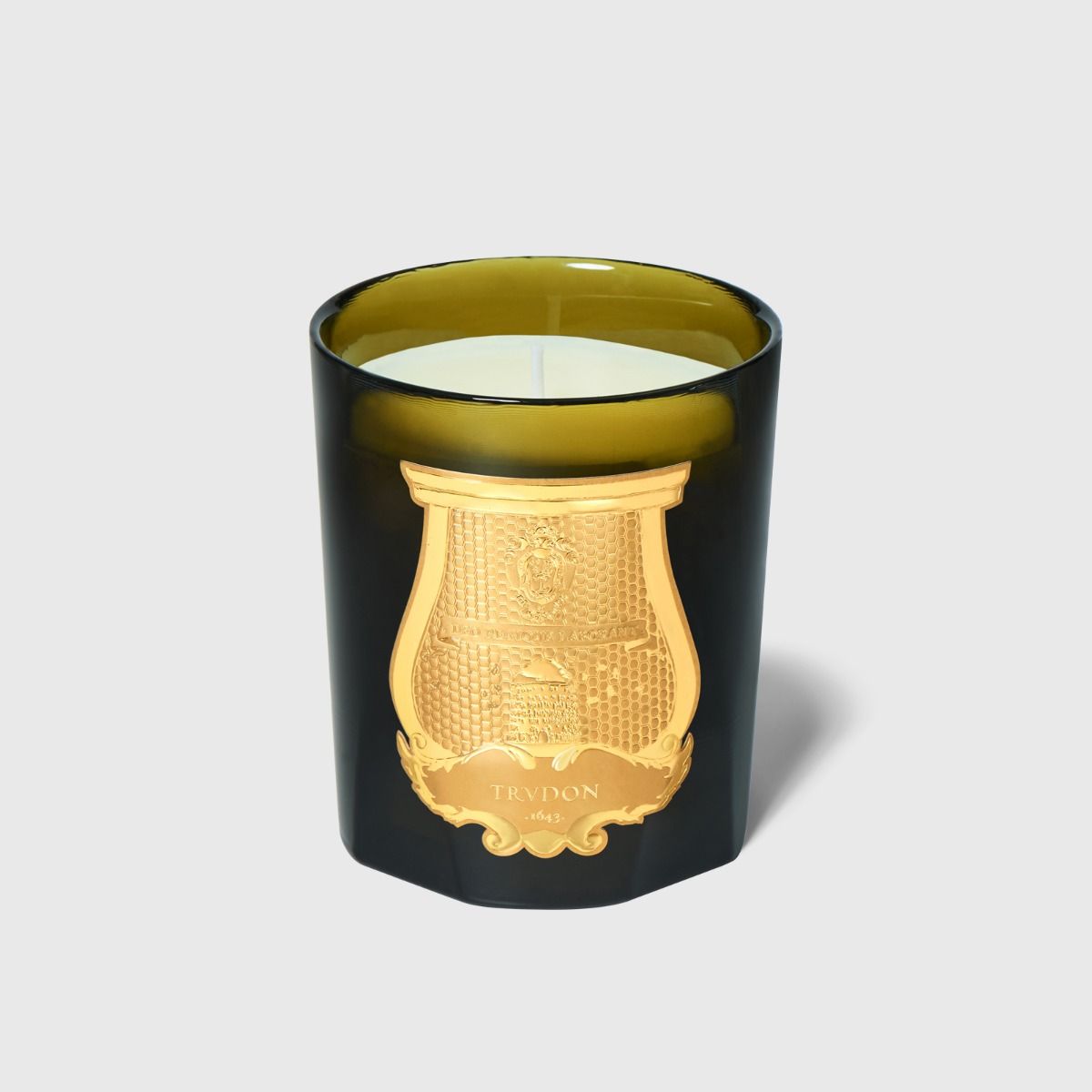 Trudon Classic Candle in green glass with gilt crest