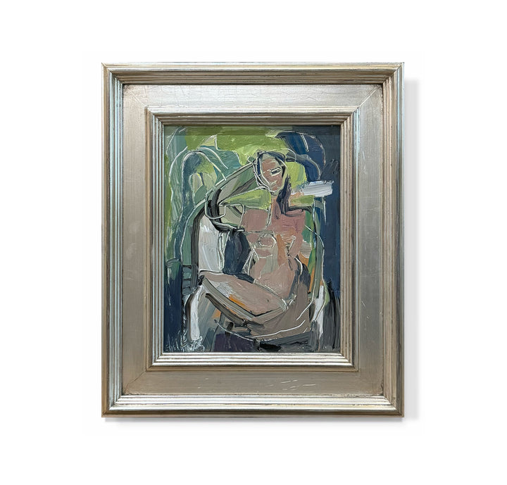 "Figure and Banana Plant"
