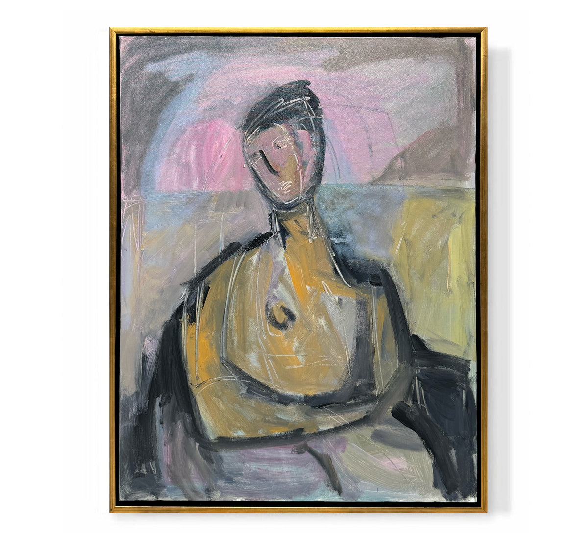 "Figure and Pink Skies II"