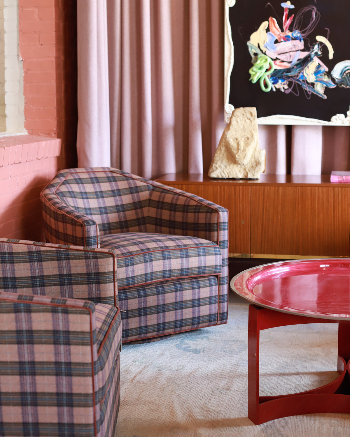 Vera Swivel Chair in Highlander Bourbon