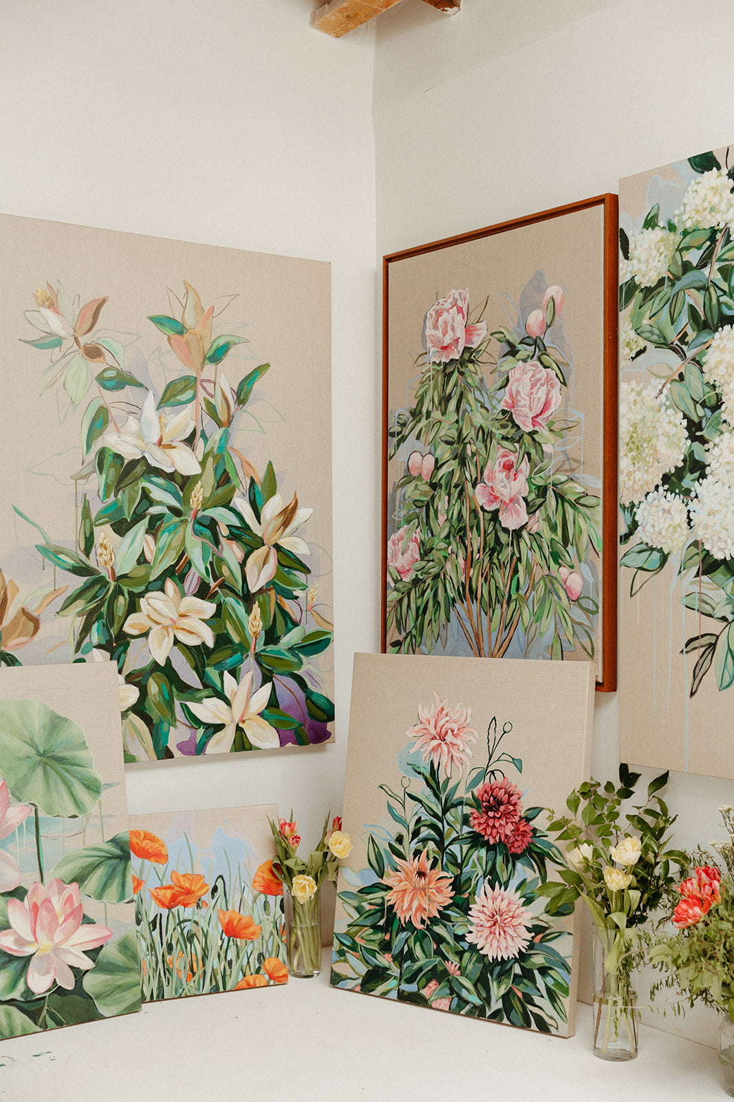 "Magnolia on Linen"