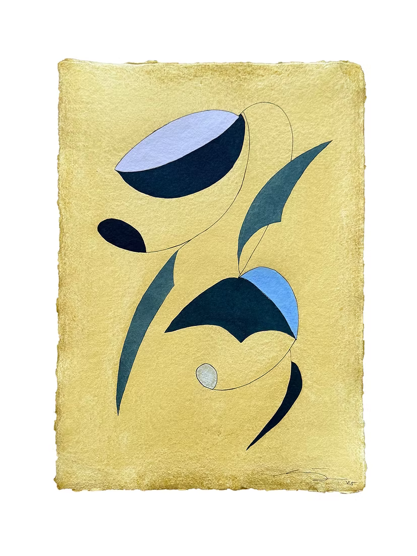 "Indigo on Yellow 3"