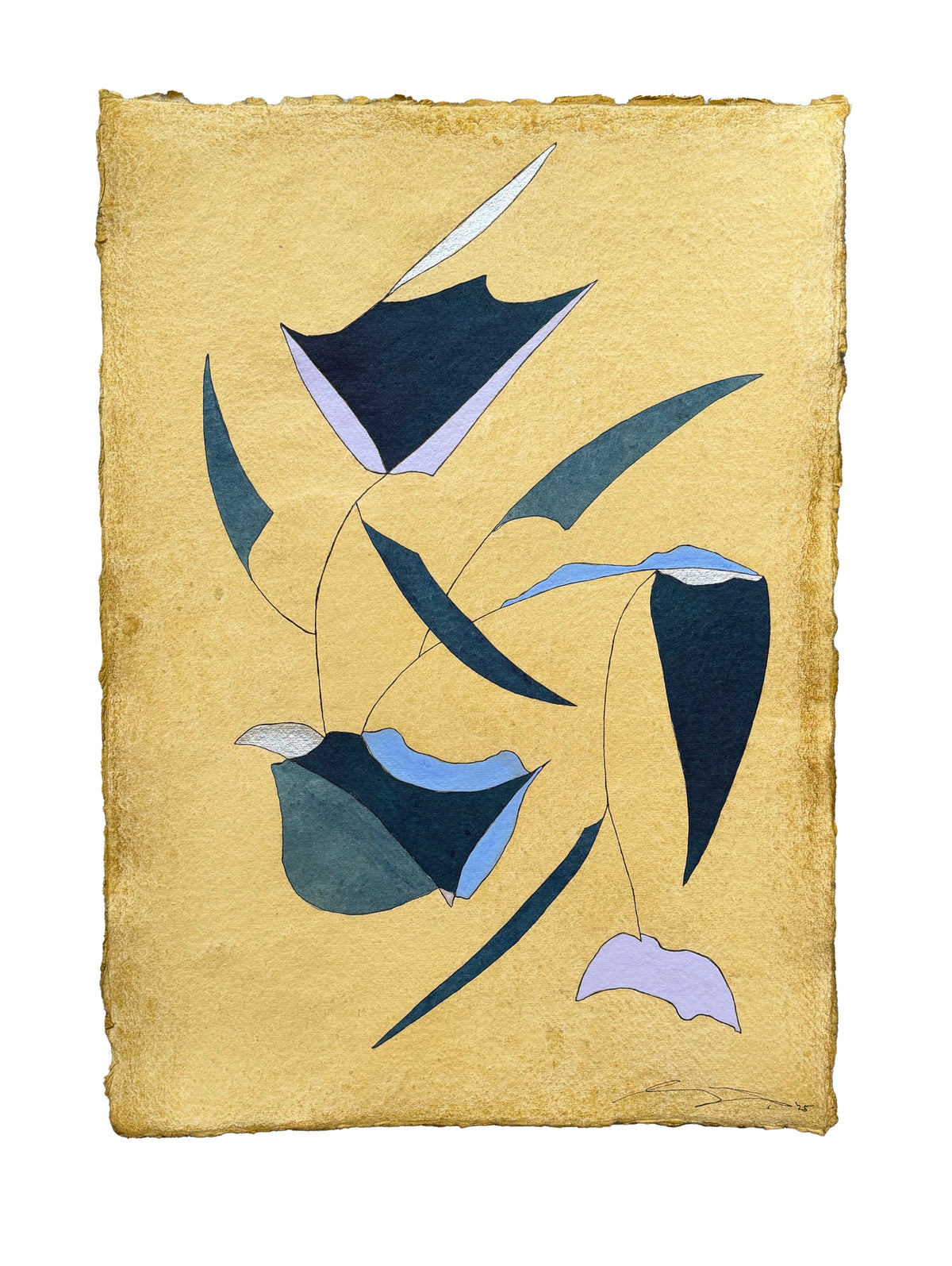 "Indigo on Yellow 1"