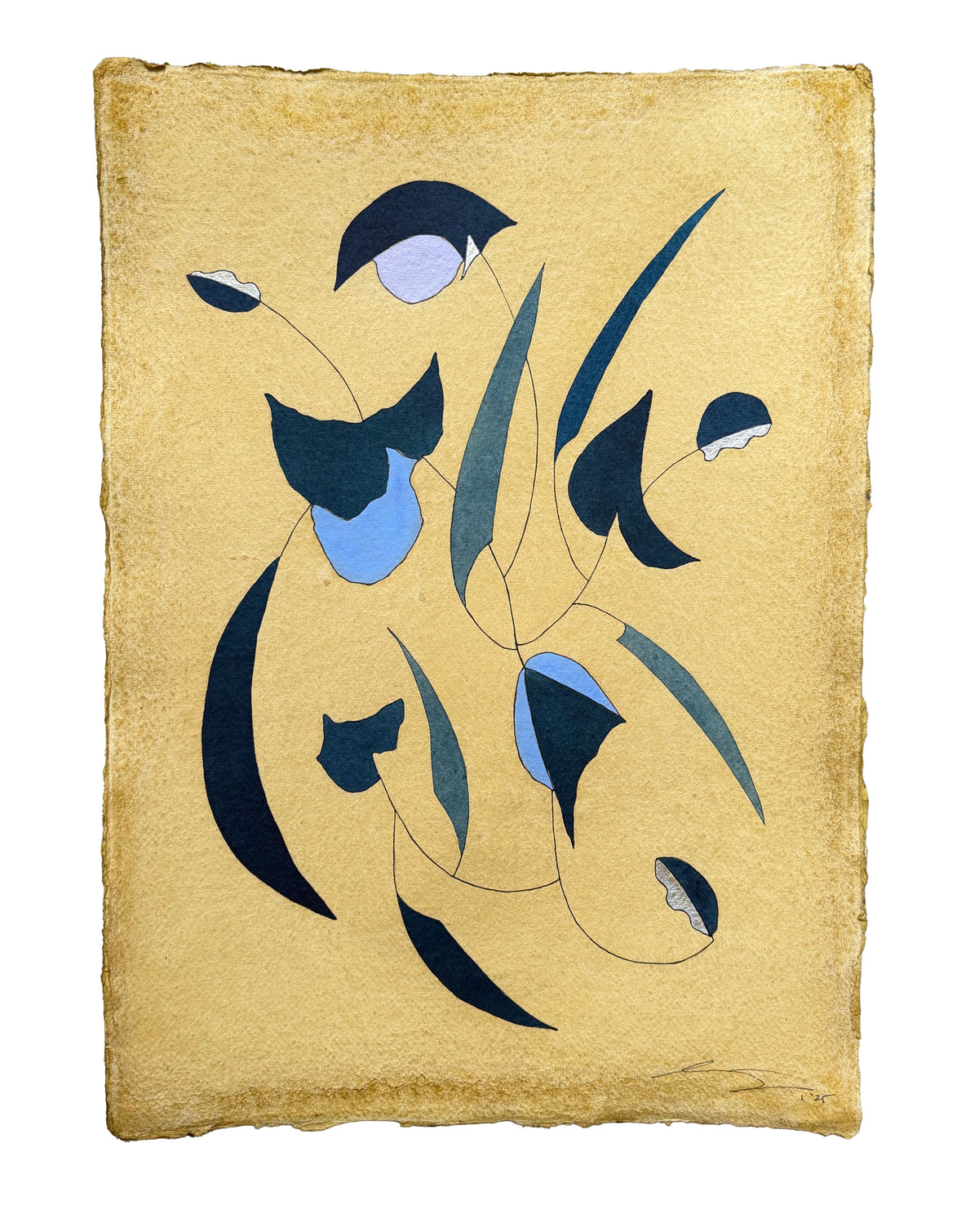 "Indigo on Yellow 4"