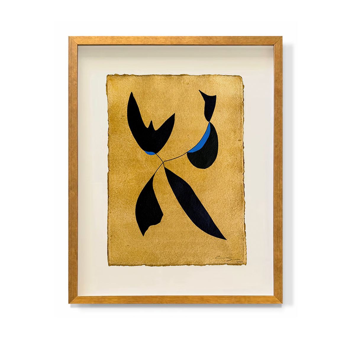 "Indigo on Yellow V"