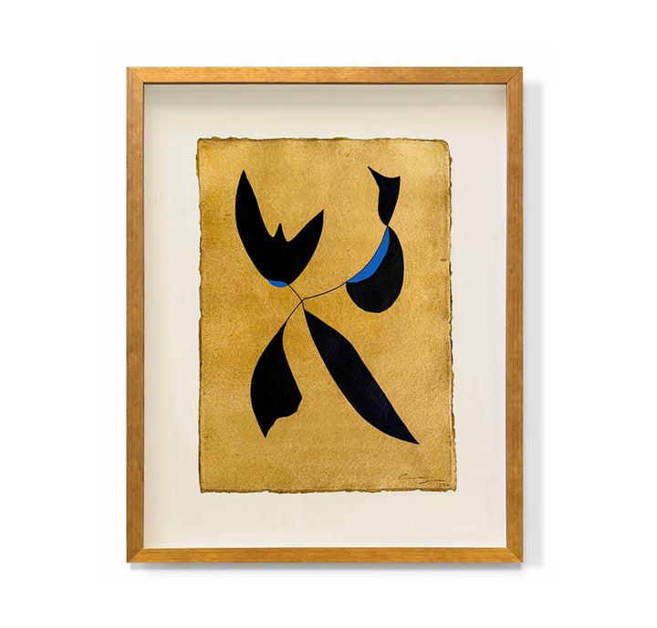 "Indigo on Yellow V"