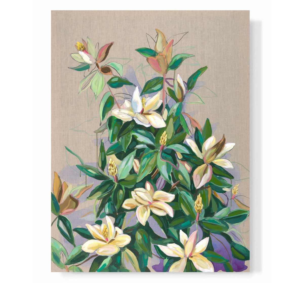 "Magnolia on Linen"