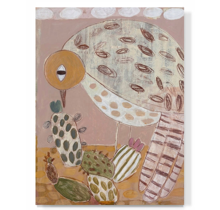 "Cactus Wren with Desert Cactus"