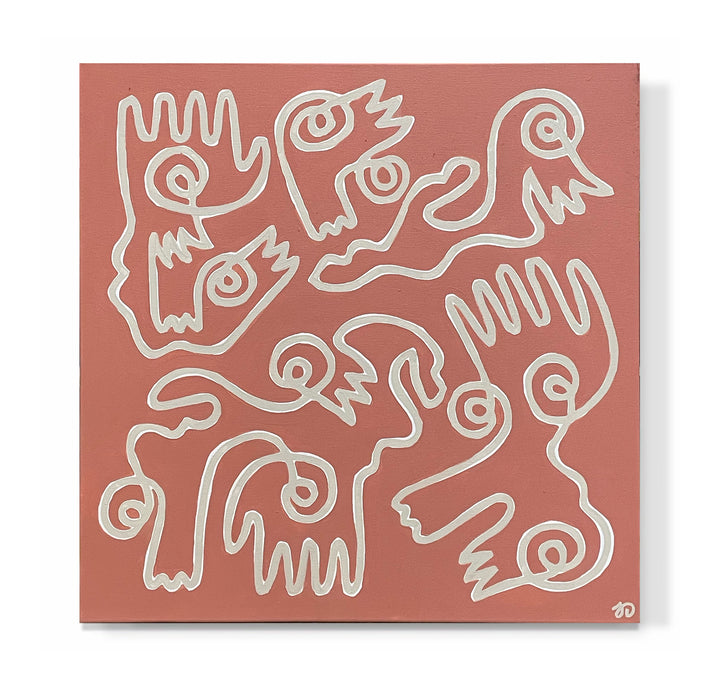 "Fingers & Faces in Pink & Tan"