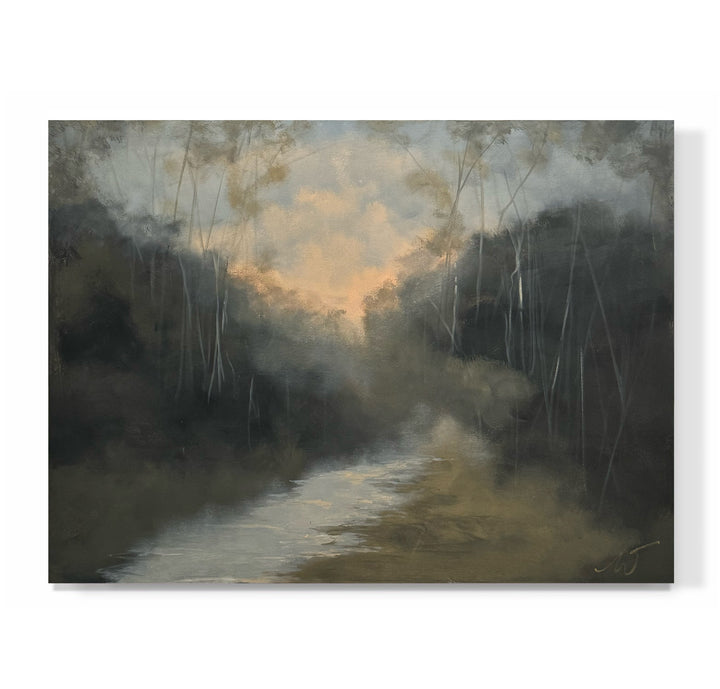 "Sunrise Over River Bend