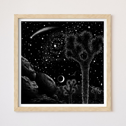 Joshua Tree Starry Night Art Print