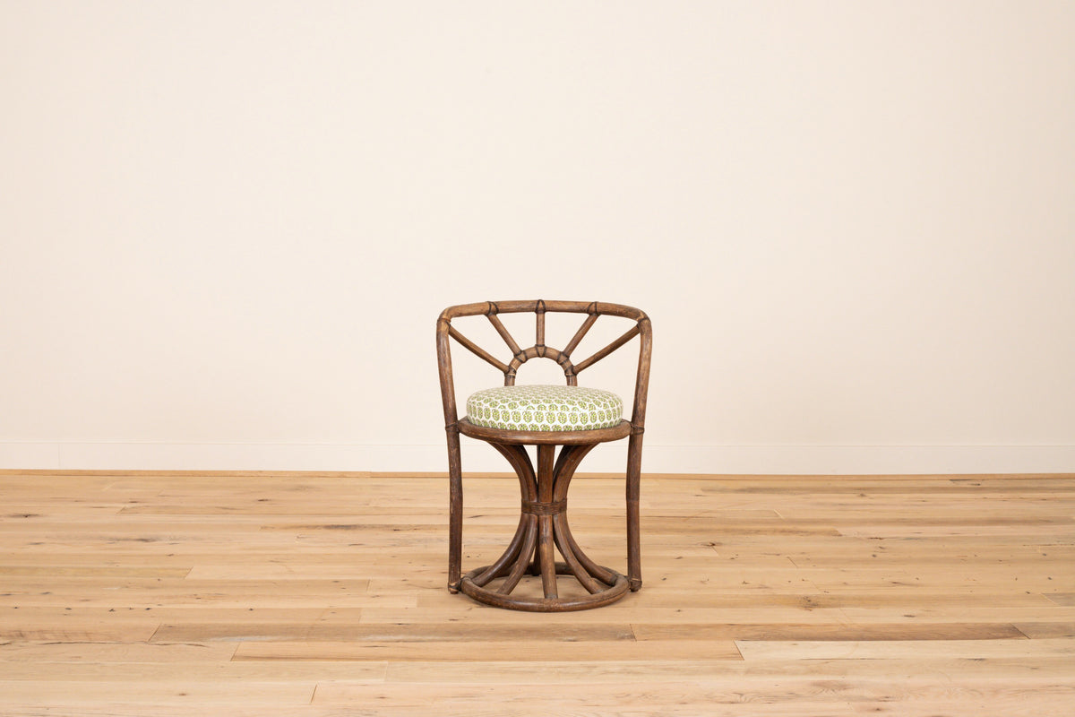 French bamboo chair with Casa Branca Jodhpur seat, front