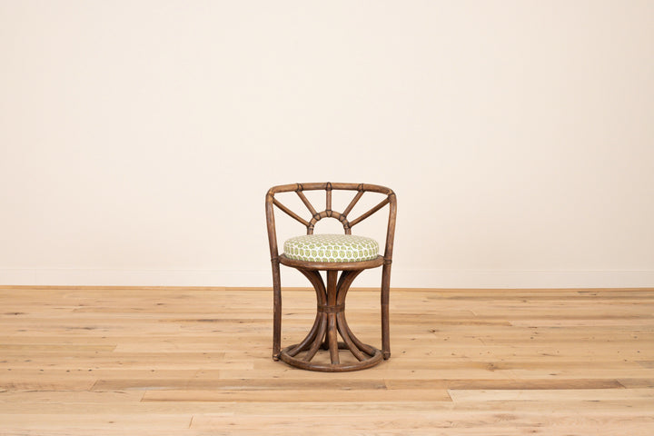 French bamboo chair with Casa Branca Jodhpur seat, front