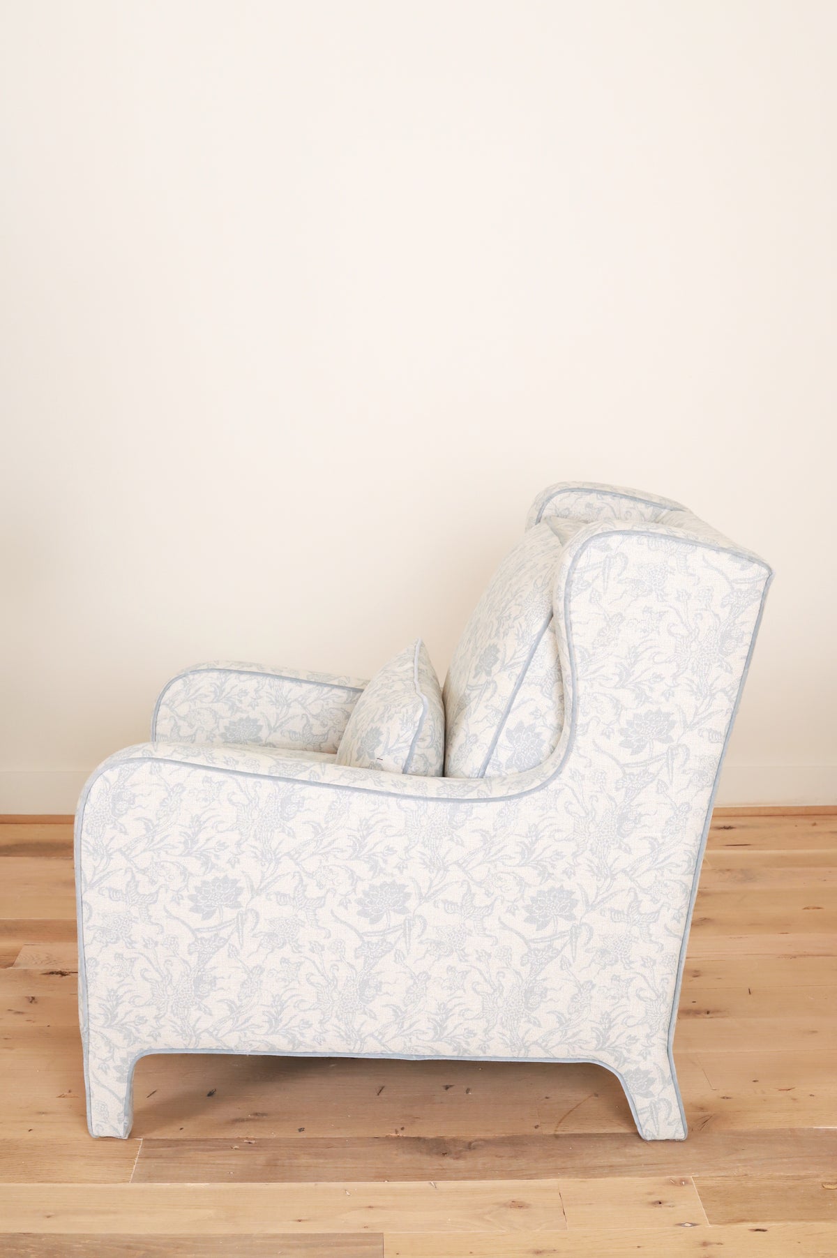 Muriel Chair in LuRu Home Prussian Carp, Spring, side