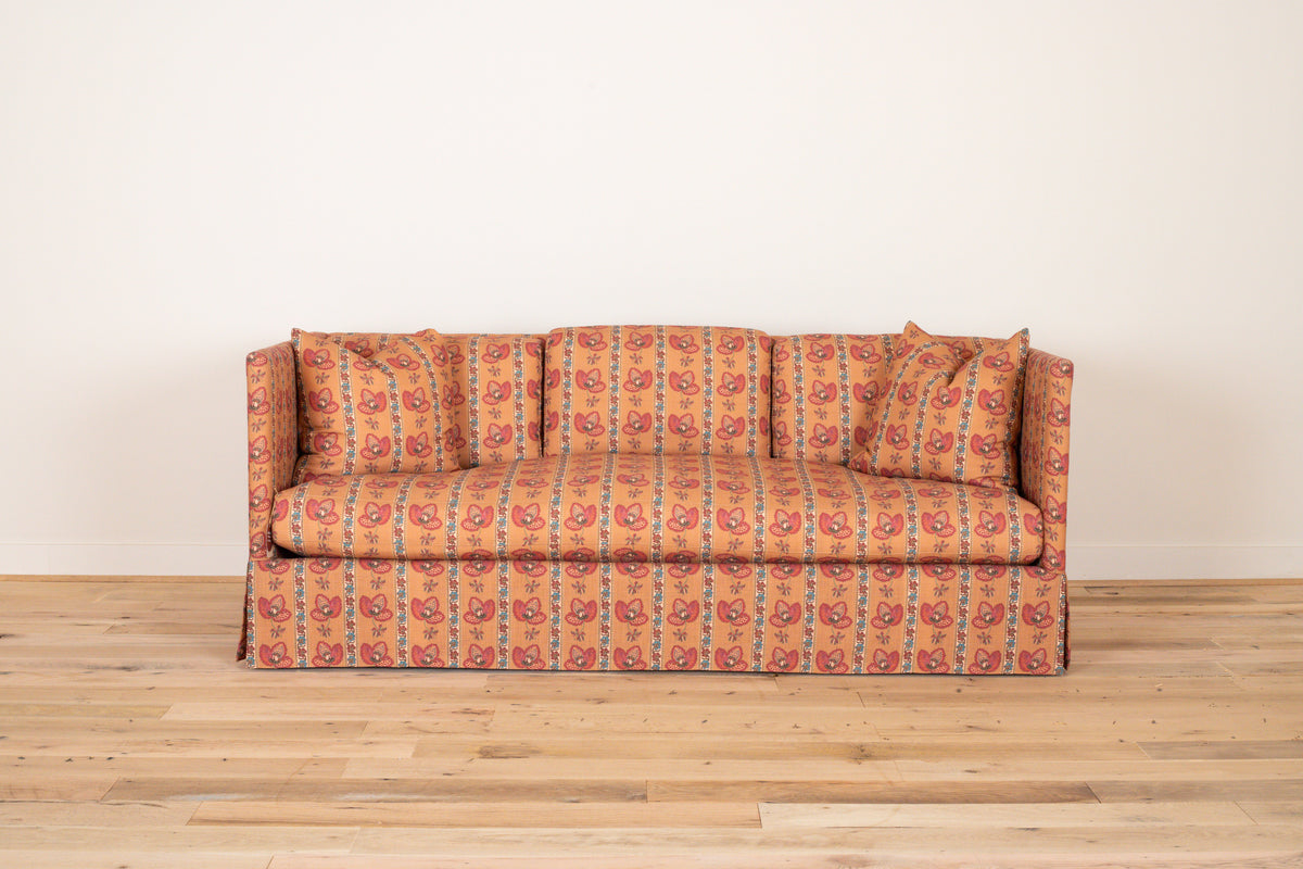 Winston Sofa 86" in Milola Design Serafina Stripe, Amber