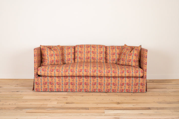 Winston Sofa 86" in Milola Design Serafina Stripe, Amber
