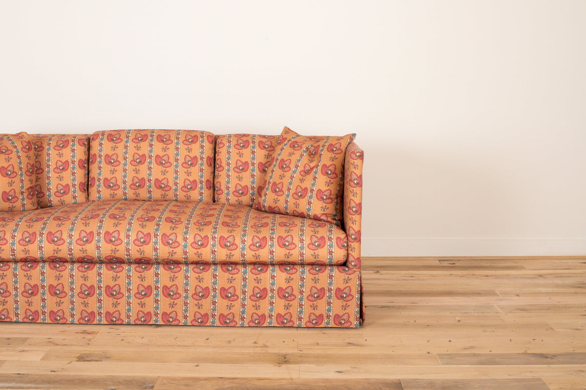 Winston Sofa 86" in Milola Design Serafina Stripe, Amber
