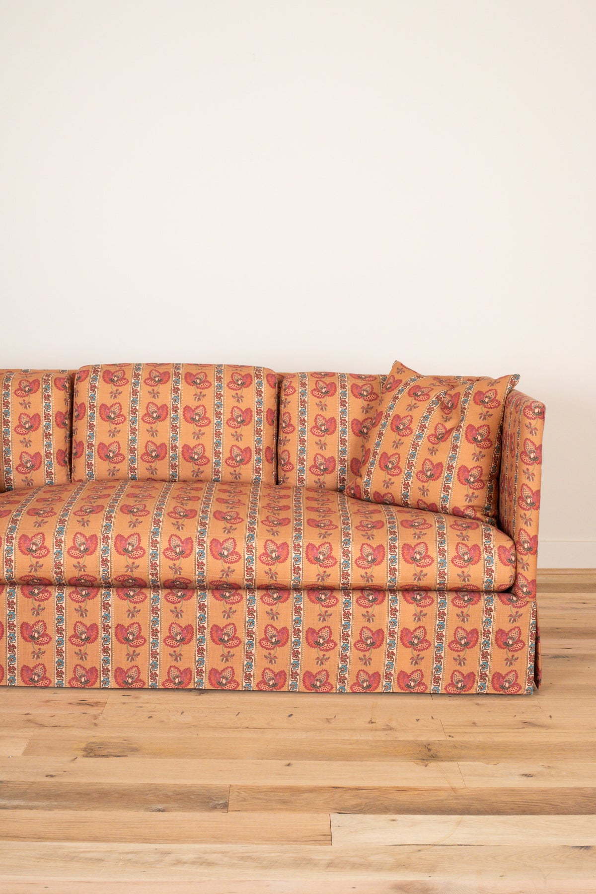 Winston Sofa 86" in Milola Design Serafina Stripe, Amber