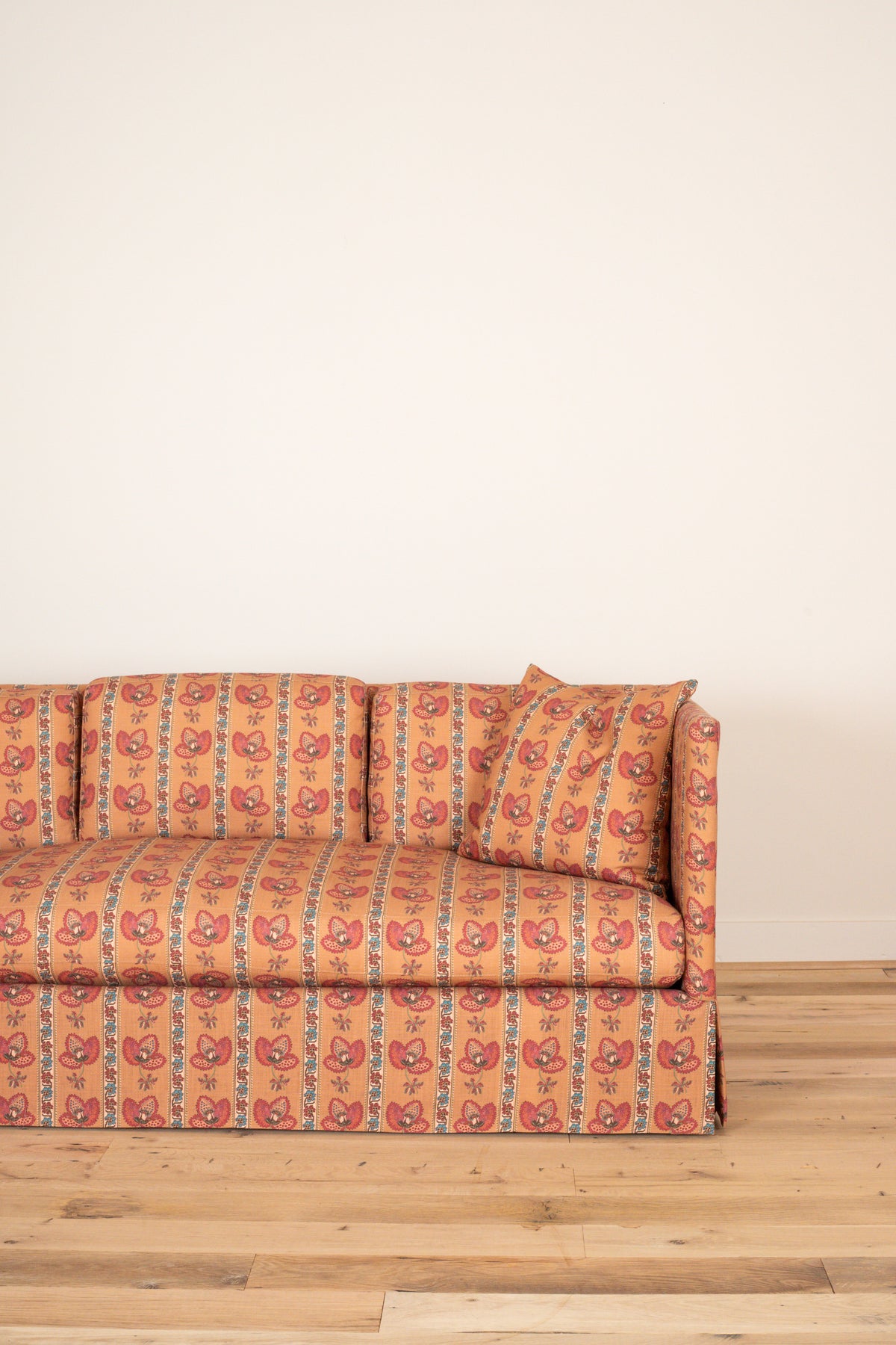 Winston Sofa 86" in Milola Design Serafina Stripe, Amber