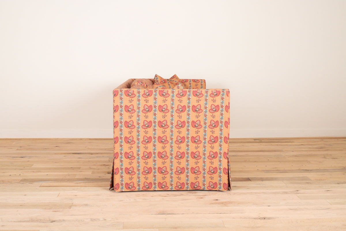 Winston Sofa 86" in Milola Design Serafina Stripe, Amber