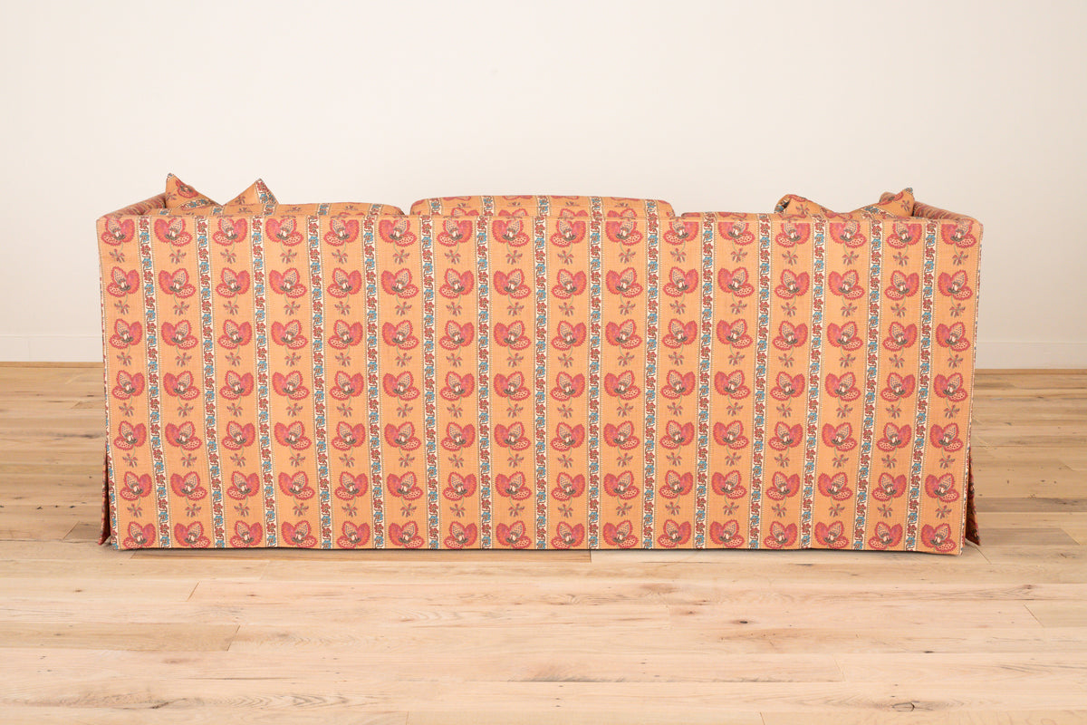 Winston Sofa 86" in Milola Design Serafina Stripe, Amber