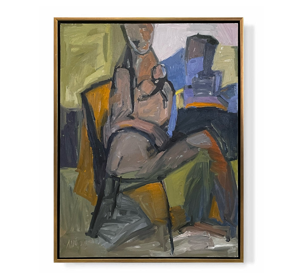 "Sitting Figure in Interior"