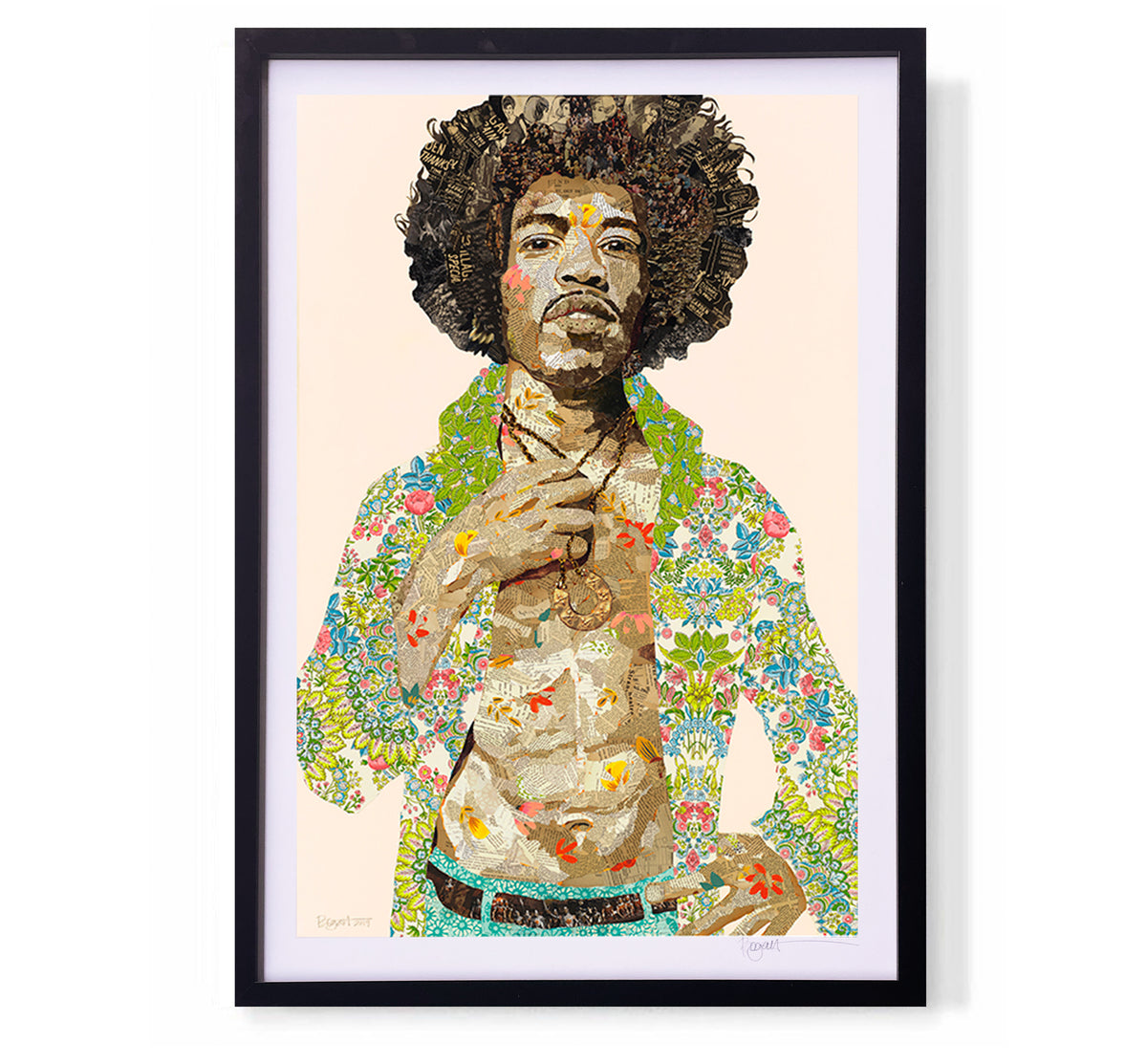 Framed "Jimi Hendrix" Archival Print
