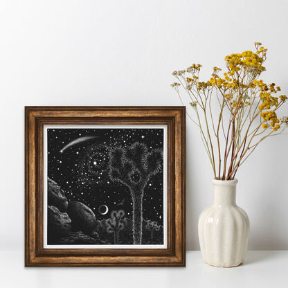 Joshua Tree Starry Night Art Print